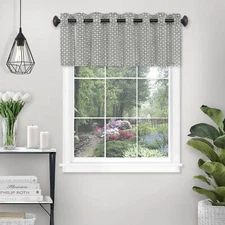  Bedford Light Filtering Window Curtain Valance - 58 in. W X 13 in. L - Grey
