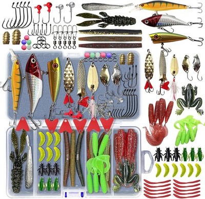 Fishing Lures Kit Set Baits Tackle Including Crankbaits Topwater Lures