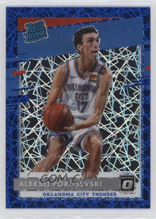 2020 Donruss Optic Rated Rookie Blue Velocity Prizm Aleksej Pokusevski #167 10wc