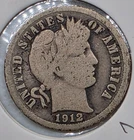 1912 P Barber Silver Dime -DT31H
