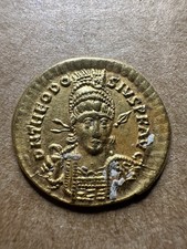 Roman Imperial Gold Theodosius II (AD 402- 450). AV solidus Constantinople mint