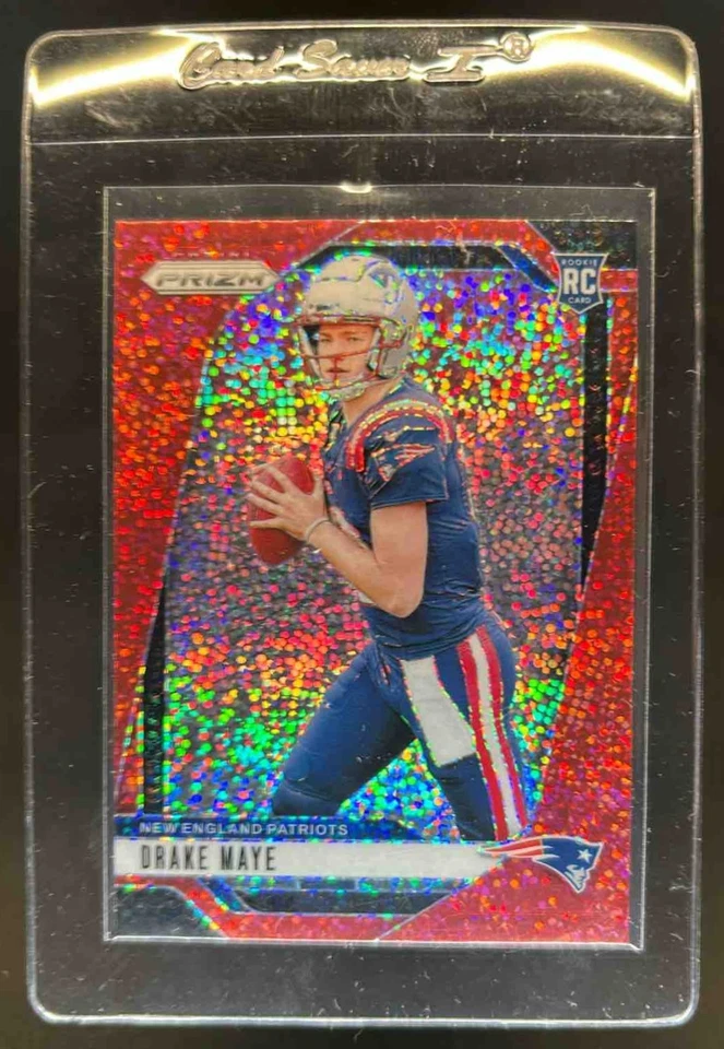 2024 Prizm Drake Maye RC Red Sparkle Rookie #329 Patriots