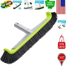 Heavy Duty Pool Brush Head with Reinforced Aluminum for Easy Cleaning - 17.5"