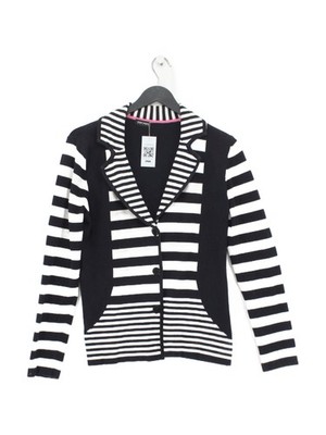 Gerry Weber Women's Cardigan M Black Striped 100% Other Collared Cardigan