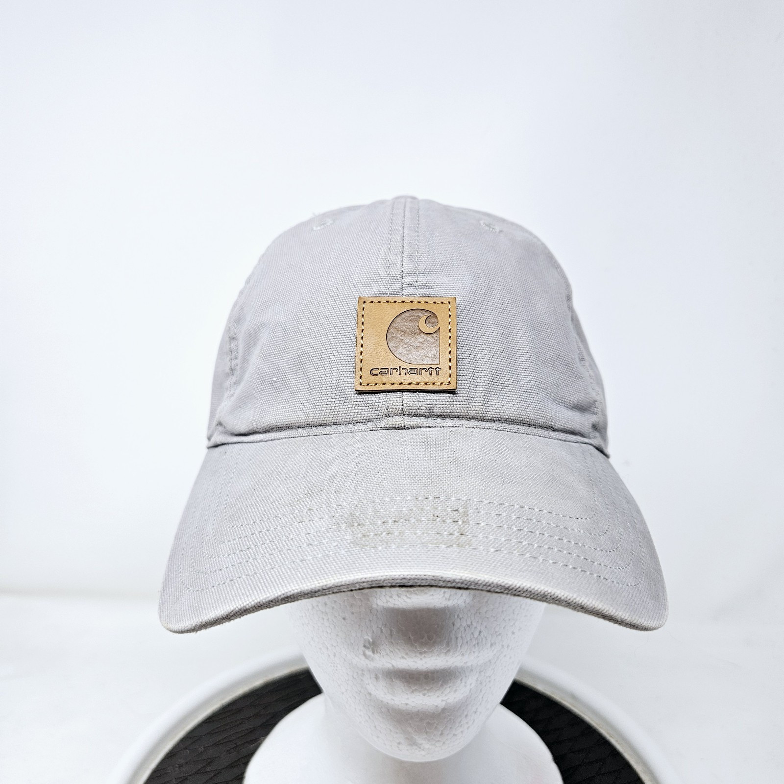 Carhartt Unisex Gray Canvas Adjustable Strapback Cap Y2K Workwear Hat