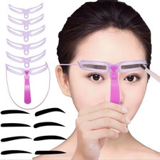 8-Piece Professional Eyebrow Stencil Kit   Reusable Brow Shaping Templates