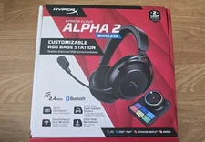 HyperX Cloud Alpha 2 – Wireless Gaming Headset (Black) with RGB Base Station