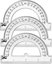 - Plastic Protractor, 3 Pack, 4 Inch, Small Protractors for Geometry Classroom S