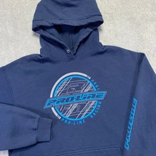 Pro Line Racing Hoodie Mens Size Large Blue Pullover Sweatshirt Moto Cars Racing