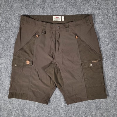 Fjallraven Shorts Mens 36 Brown Abisko G-1000 Cargo Hiking Zip Pockets
