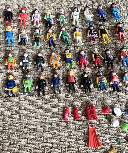 Lot of 36 Playmobil Figures - Vintage with Accessories