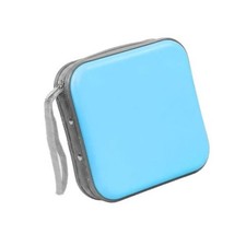 Car CD Case, Portable 40 Capacity Plastic DVDs Discs Wallet Storage Sky Blue