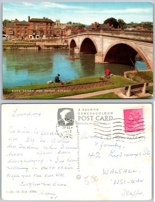 River Severn and Bridge Bewdley Postcard