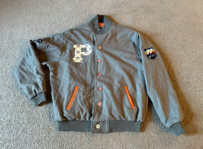 Public Immunity Billy Turner Wool Button Front Bomber Varsity Jacket - Size 3XL