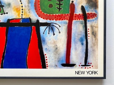 JOAN MIRO RARE 1986 LITHOGRAPH PRINT FRAMED MODERNIST POSTER