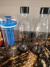 2 Pack .89 Liter Sodastream Carbonating Bottle Reusable Soda Stream Screw On Top