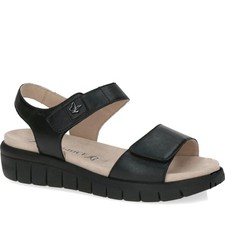 Caprice Sandals Blk Sole Casual Open Black 9-28701-42-036