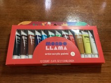 AWESOME SET MONDO LLAMA 12 ARTIST ACRYLIC PAINT SET 11.8 ml 0.4 fl . Oz.