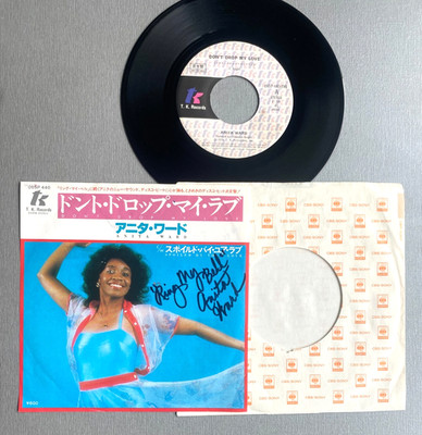 ANITA WARD ''Ring My Bell'' Original signed  Single 7''-Cover Vinyl  Autogramm