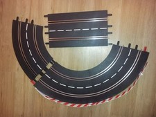 ZS50# Carrera Evolution 124 Ausbau Rennbahn Leitplanke Schienen Gerade Kurve