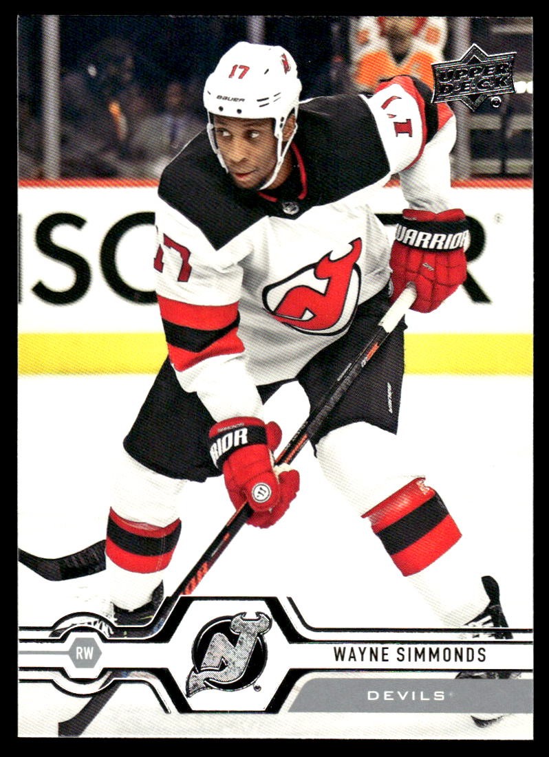 2019-20 Upper Deck #331 Wayne Simmonds New Jersey Devils Hockey Card