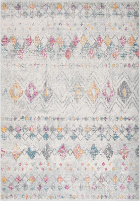 Madison Collection Accent Rug - 2'3'' X 4', Grey & Gold, Moroccan Boho Distressed