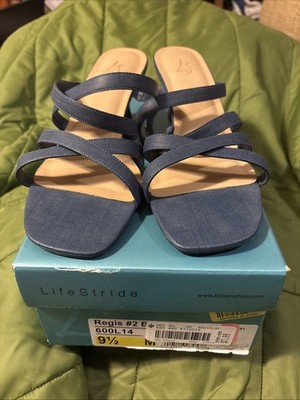 Lifestride Regis 2.0 Blue Slip On Womens Size 9.5