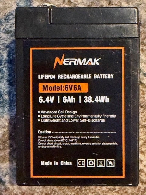 6V 6Ah LiFePO4 Lithium Battery, 2000+ Cycles Rechargeable Lithium Iron Phosphate