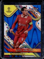 2024-25 Topps Finest UEFA Virgil van Dijk Blue Raywave Refractor #/150 Liverpool