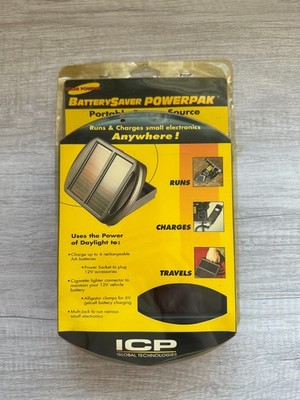 ICP Solar Powered Battery Saver Powerpak Portable Power Source NOS