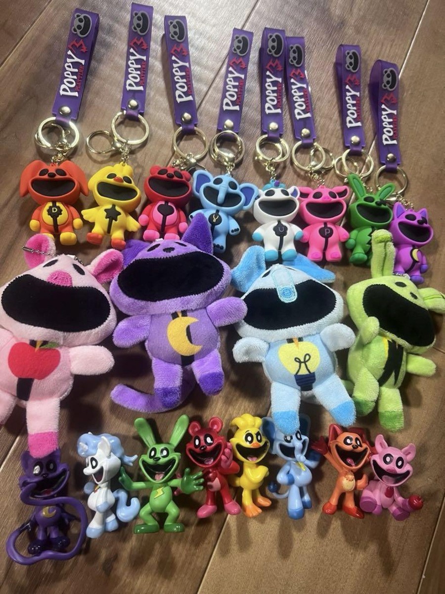 Poppy Playtime Smiling Critters Character Plush Keychain Set of 15