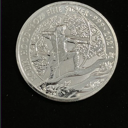 2021 Great Britain Myths And Legends Robin Hood 1oz. .999 Pure Silver Coin BU B
