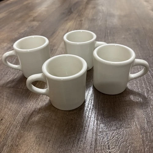 VTG REGO Coffee Mugs Restaurant Diner Ware Set Of 4 E861-02M Stoneware