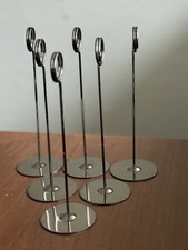 Set of 6 Metal Table Number Photo Card Holders Wedding Place Card Stands 8