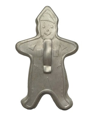 Vintage 1950 s Ginger Bread Man Aluminum Cookie Cutter 6 