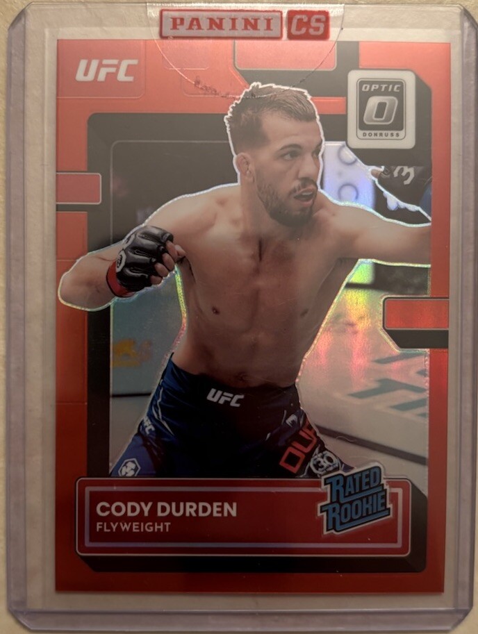 2023 Panini Donruss Optic UFC Cody Durden Rated Rookie Card Red Prizm #124/199