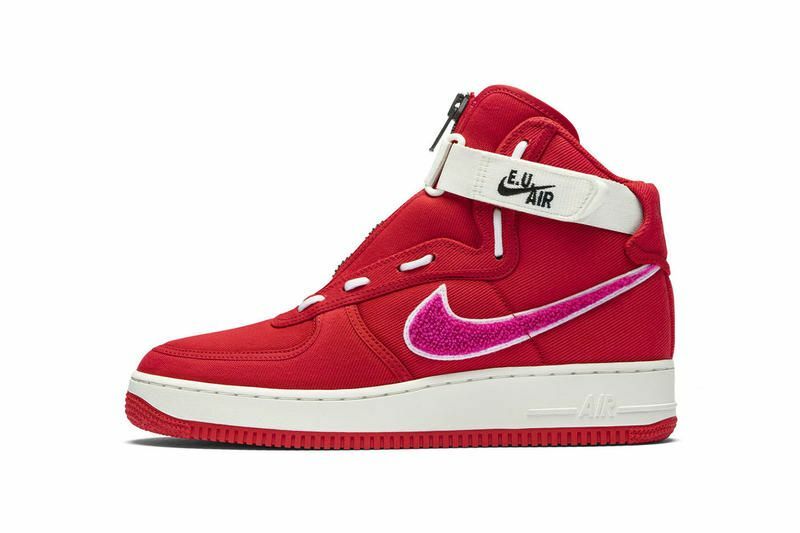Nike Air Force 1 High X Emotionally Unavailable Sneakers Red White AV5840-600