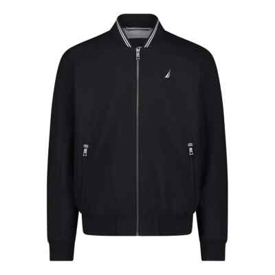 PRACT N-2B ブラック M Nautica Men's Lightweight Bomber Jacket, Black, Size Large