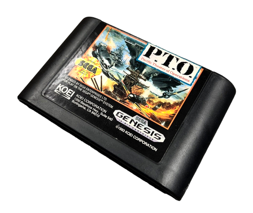 P.T.O.: Pacific Theater of Operations (Sega Genesis, 1993) - (CIB, Tested) - Picture 2 of 8