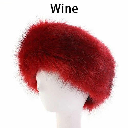 Unisex Russian Women Ski Headband Hat Fluffy Winter Warm Ear Flap Faux Fur Cap - Picture 5 of 10