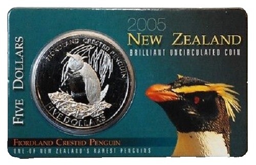 New Zealand Kiwi - 2005 - Silver $1 BU Coin - 1 OZ Rowi Kiwi Rare