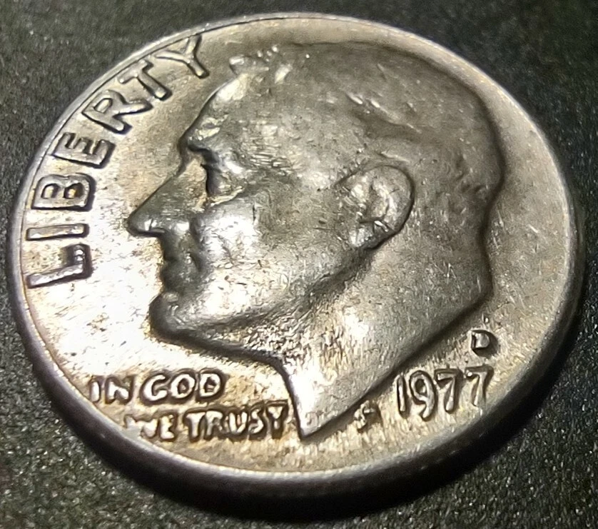 1977 D Roosevelt Dime Denver Mint Filled D Multi Errors DDO / DDR - Image 3 of 4