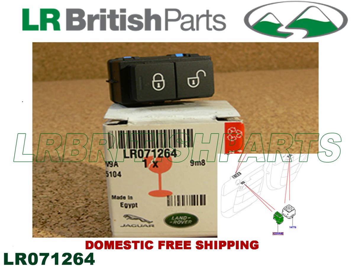 GENUINE LAND ROVER DOOR LOCK SWITCH VELAR SPORT 14 ON RH NEW