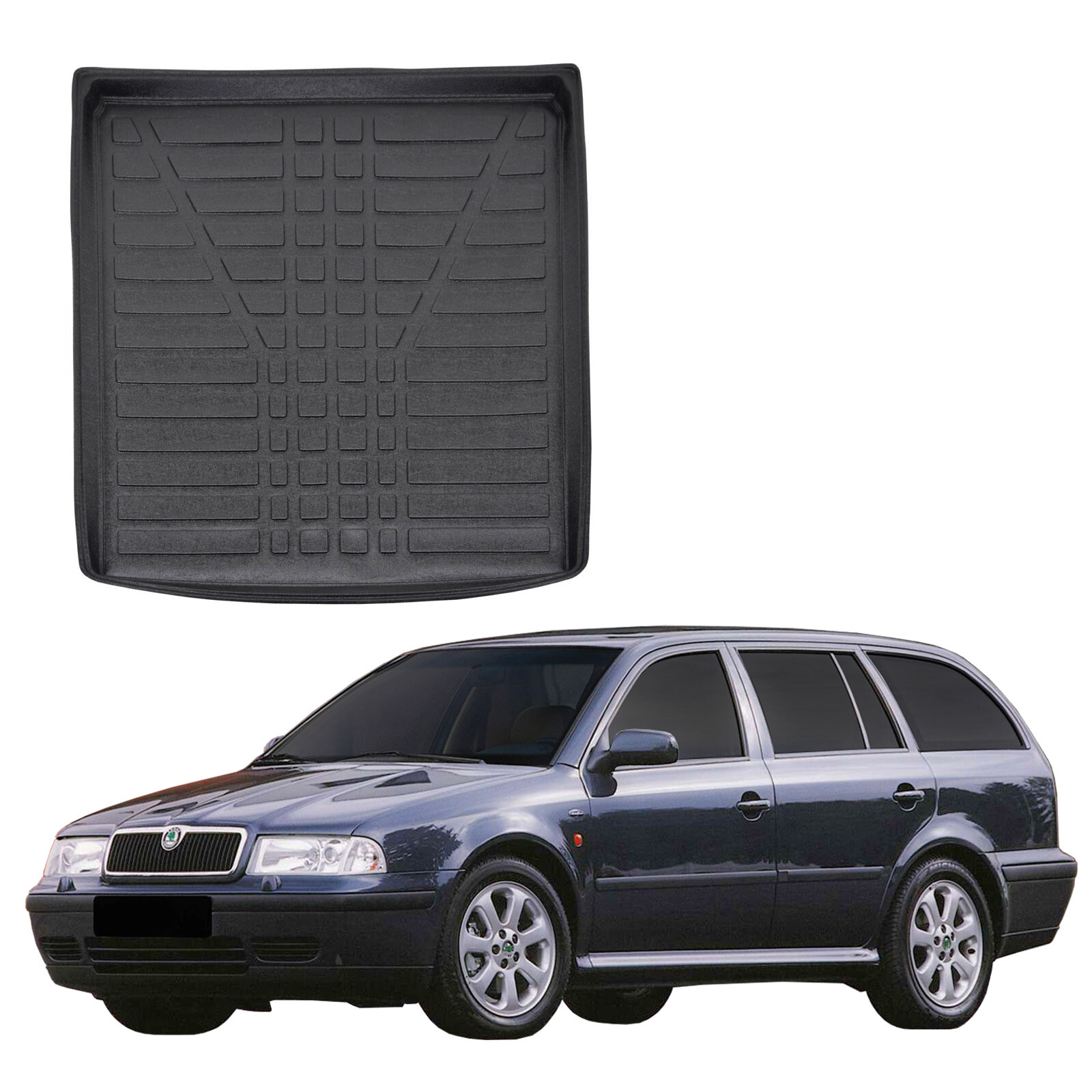 Tapis de coffre en similicuir haut de gamme Skoda Octavia 1 Break sur mesure élégant