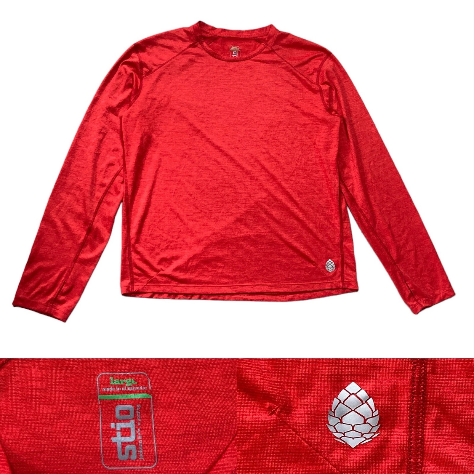 Stio Icefloe Long-Sleeve T-Shirt Men’s size Large in Orange