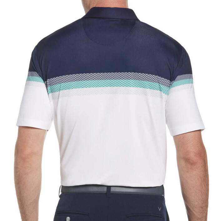 Callaway USA OPTI-DR ワンピース S ネイビー/ホワイト New Callaway Mens Opti-Dri Performance Golf Polo Shirt White