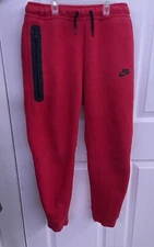 Nike Tech Fleece Joggers Pants Cuffed University Red-size Youth Large