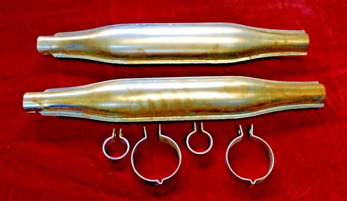K750 M72 Dnepr Échappement Silencieux Peashooter & Pinces Brut non Peint