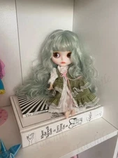 Takara 12" Neo Blythe Nude doll Curly Hair bangs makeup dudu lips Joint body