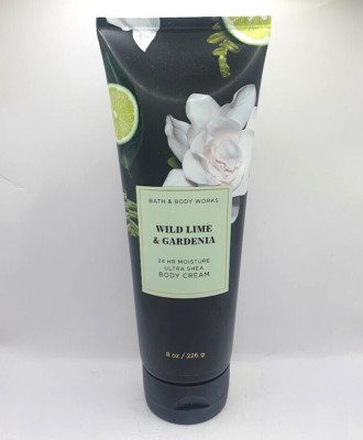BATH AND BODY WORKS WILD LIME & GARDENIA BODY CREAM 8 OZ